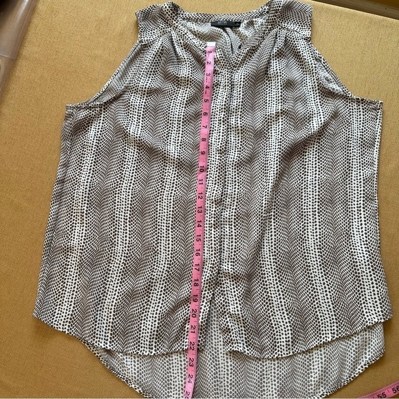 Apt 9 Snakeskin pattern XL sleeveless Brown and Cream Blouse Top - Picture 9 of 9